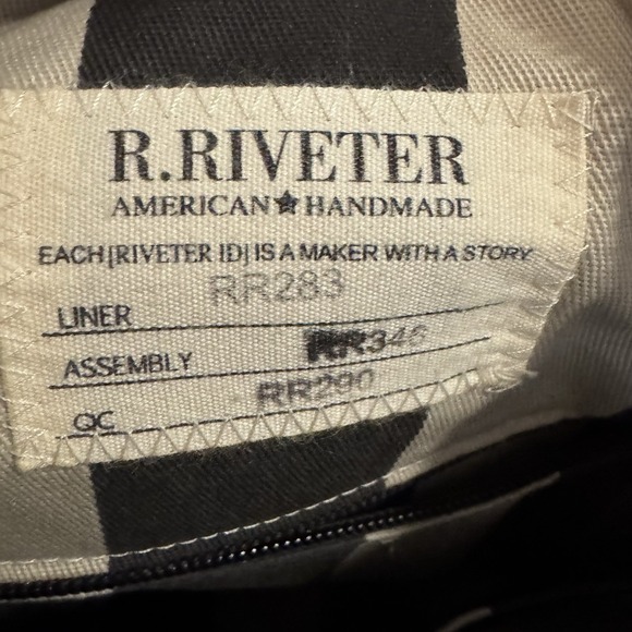 R.Riveter Otto Carry All Navy Blue Canvas Tote‎ Leather Trim Handmade USA Purse - Picture 12 of 14